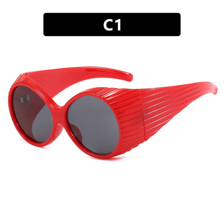 Women's extravagant sunglasses with curved frame Stornfield