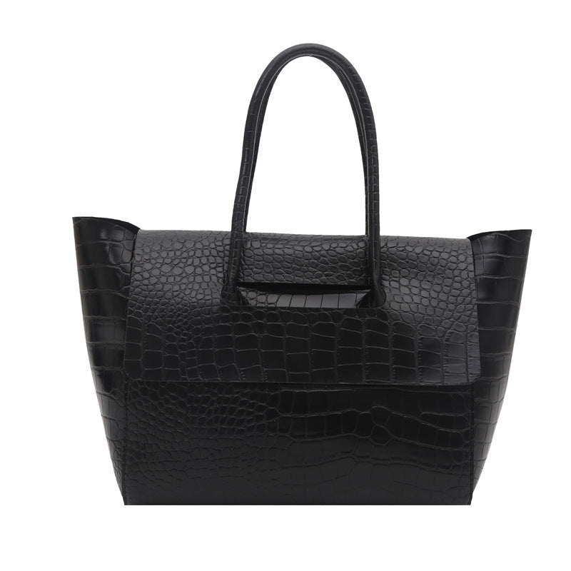 WoCrocodile Textured Structured Handbag Stornfield