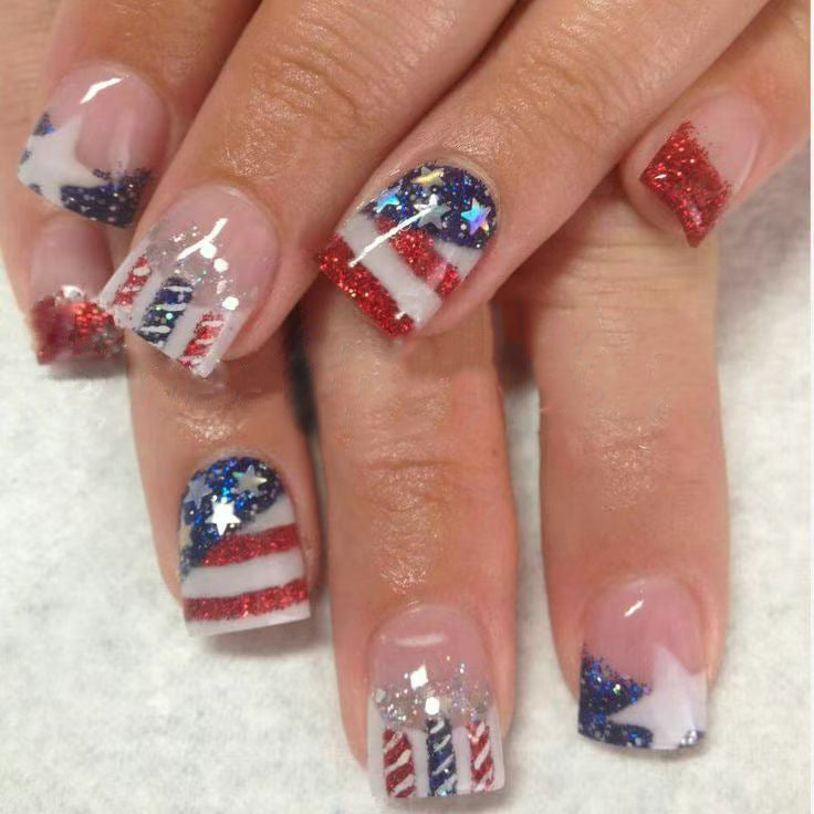 Patriotic Themed Press-On Nail Set Stornfield
