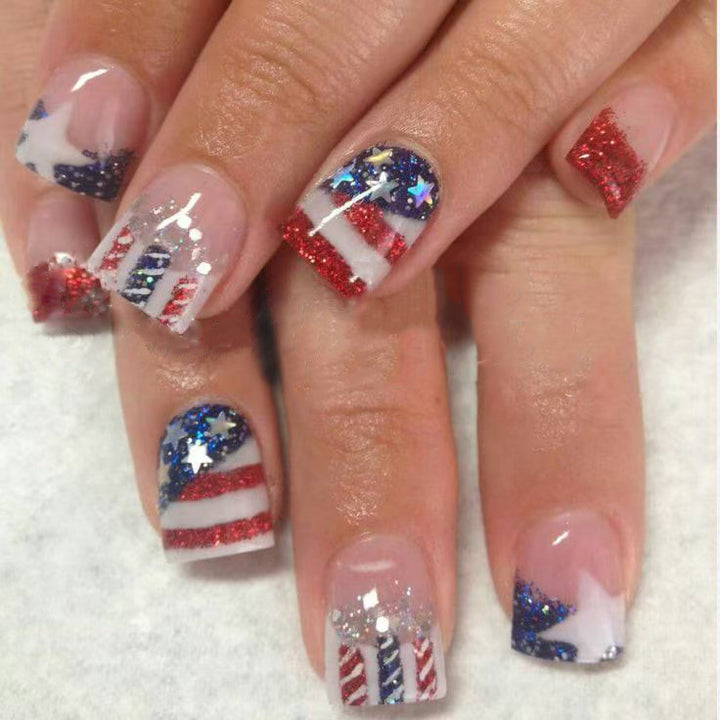 Patriotic Themed Press-On Nail Set Stornfield