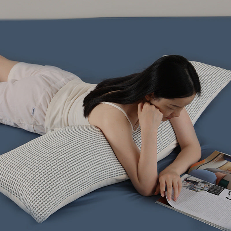 Breathable waffle structure lumbar pillow with removable cover Stornfield