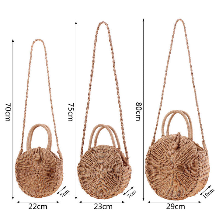 Hand-knotted shoulder bag in round design Stornfield