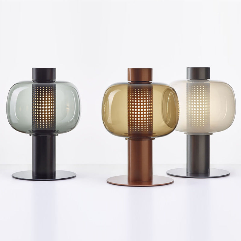 Artistic Table Lamp with Elegant Glass Shade