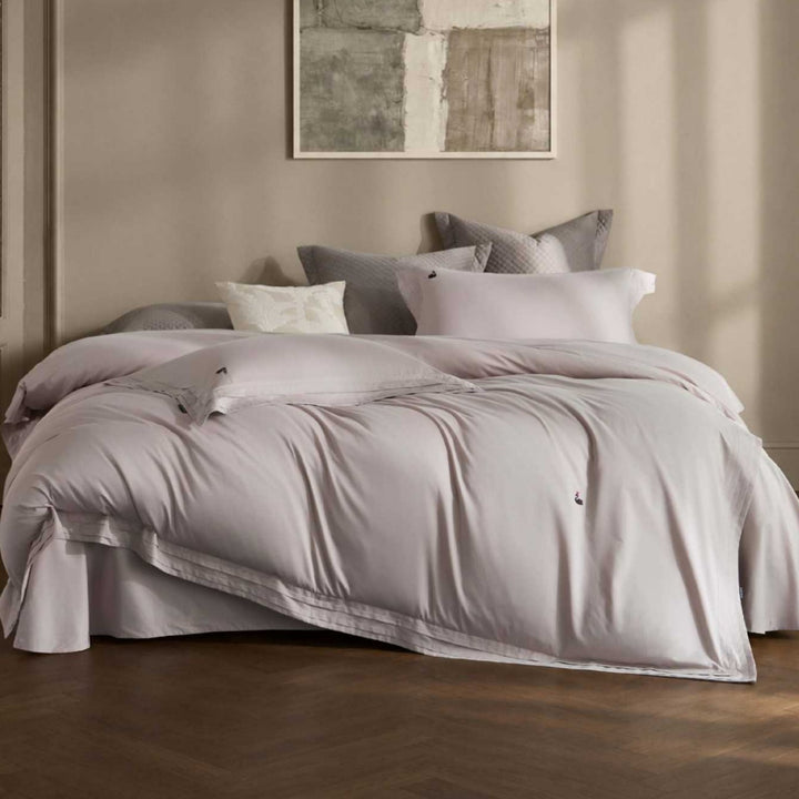 Breathable Long-Staple Cotton Duvet Cover Set with Micro-Embroidered Logo and Envelope Closure