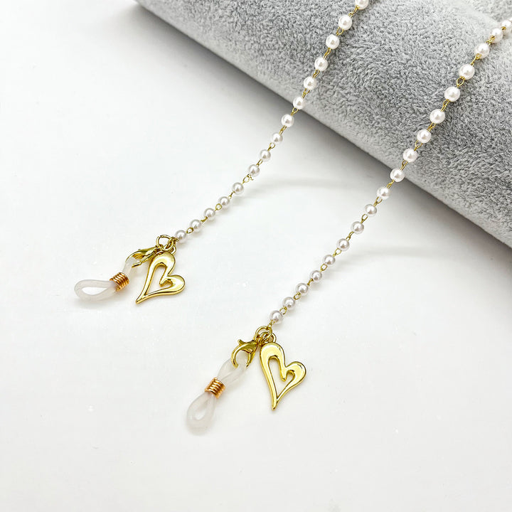 Heart-Shaped Beaded Eyewear Chain Stornfield