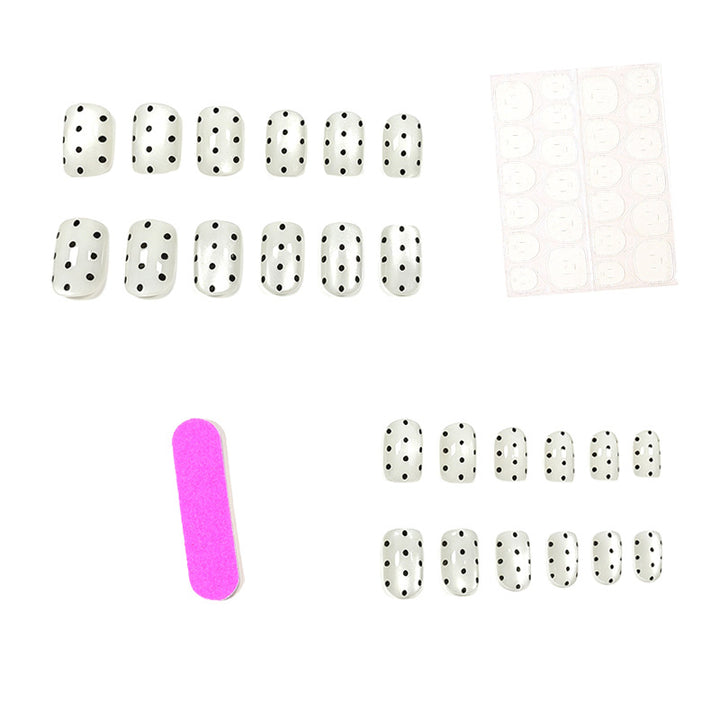 Elegant Dot Pattern Nail Art Enhancements Stornfield