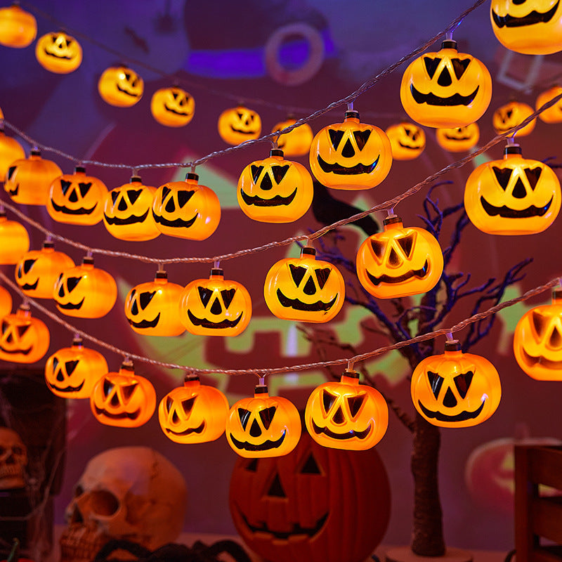 Decorative Halloween string lights with pumpkin motifs Stornfield