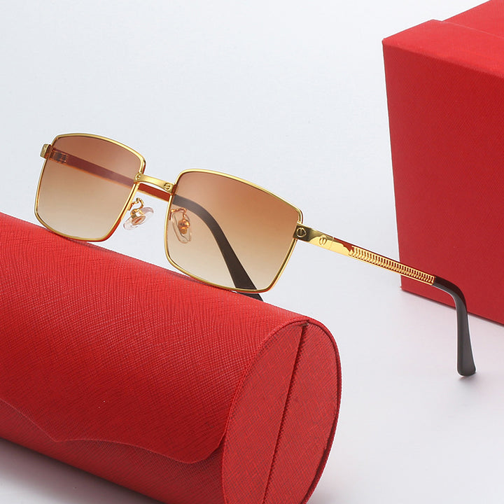 Women's fashionable square sunglasses with elegant metal frame Stornfield