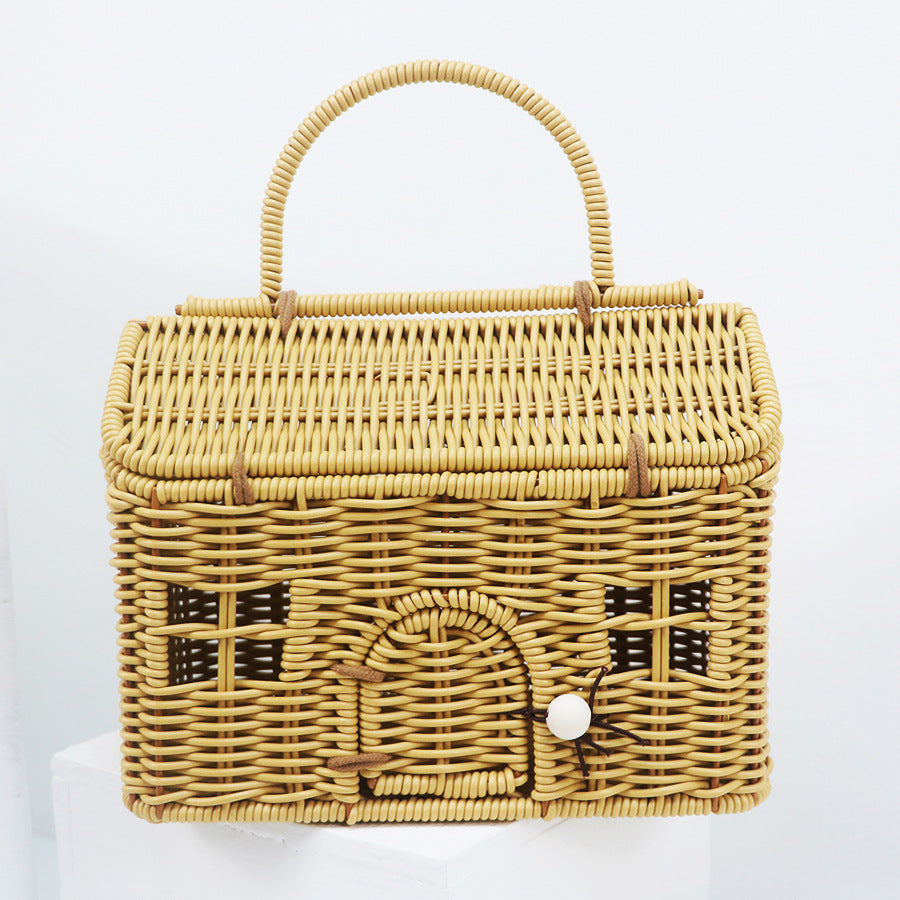Handcrafted storage basket in the house design Stornfield