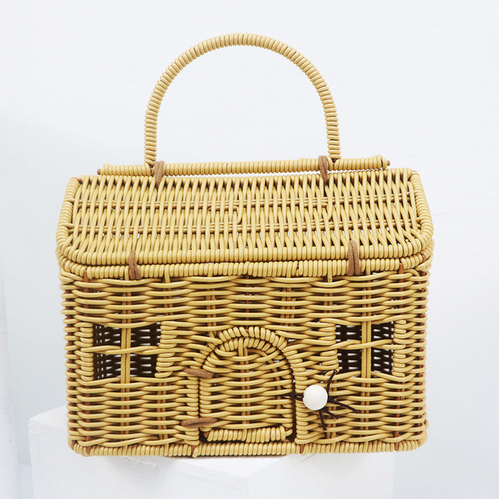 Handcrafted storage basket in the house design Stornfield