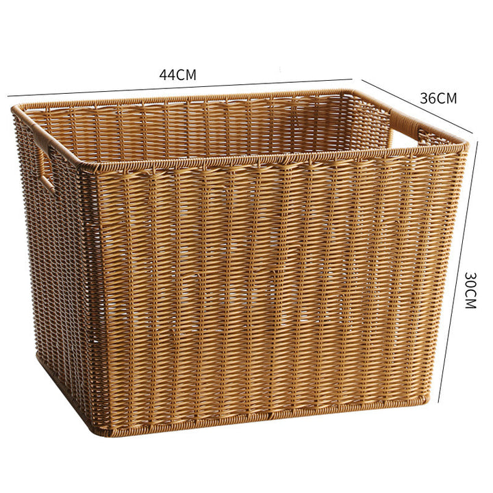 Rectangular Woven Storage Bin with Ergonomic Handles Stornfield