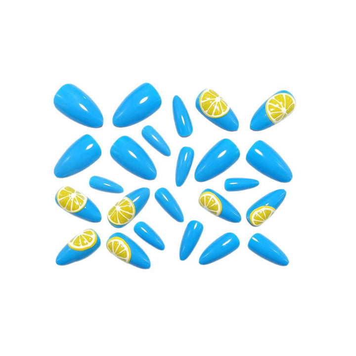Artificial nails in fresh lemon design Stornfield