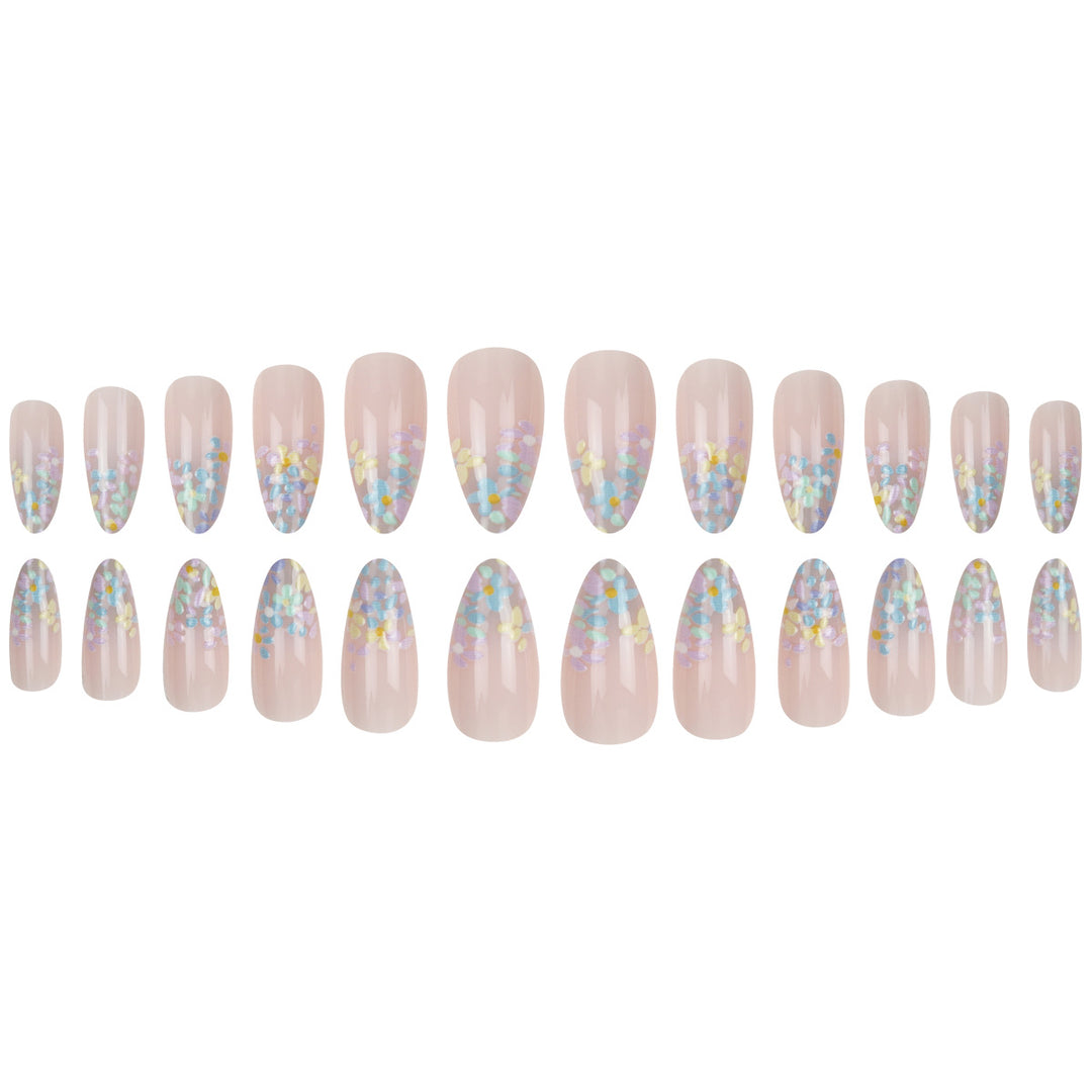Floral Accented Press-On Nail Set Stornfield