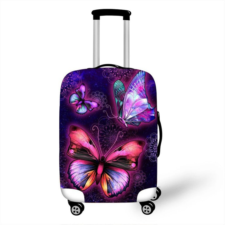 Women's hard shell travel suitcase with colorful flower and butterfly graphic Stornfield