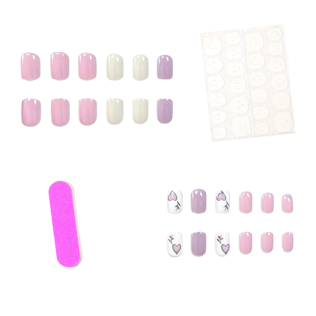 Artistic Heart-Design Nail Art Enhancements Stornfield