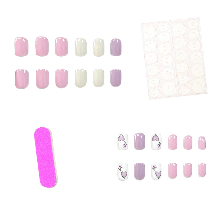 Artistic Heart-Design Nail Art Enhancements Stornfield