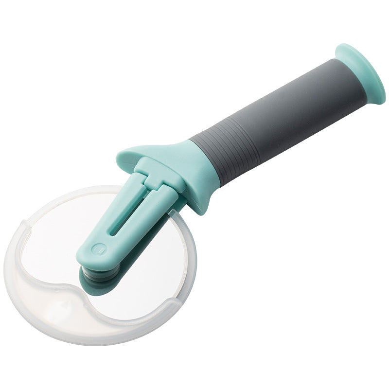Ergonomic pizza cutter with safety mechanism Stornfield