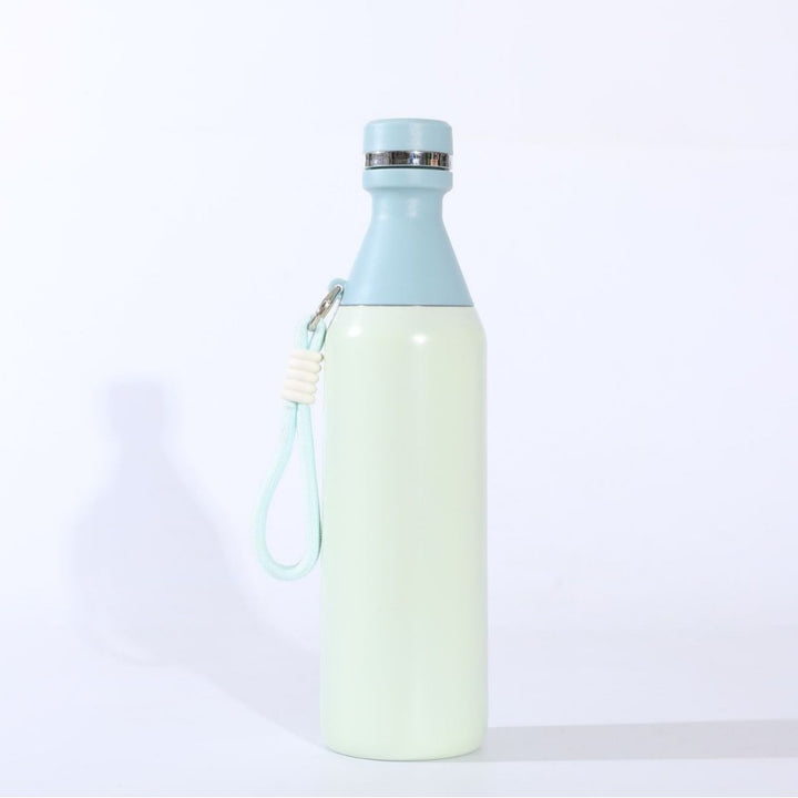 Ladies insulated stainless steel drinking bottle with practical carrying handle Stornfield