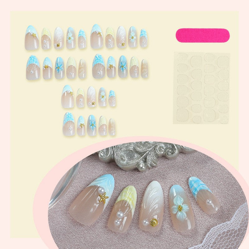 Artistic Floral Press-On Nails Stornfield