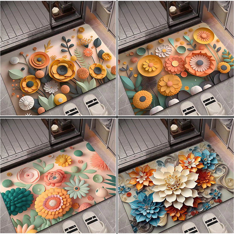 3D Textured Floral Mat Stornfield