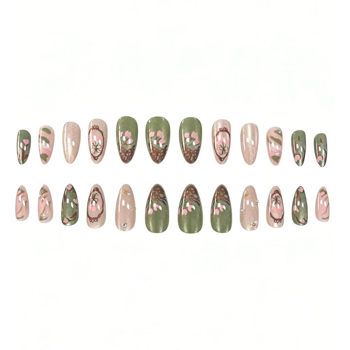 Artistic Floral Press-On Nail Enhancements Stornfield 1789915404
