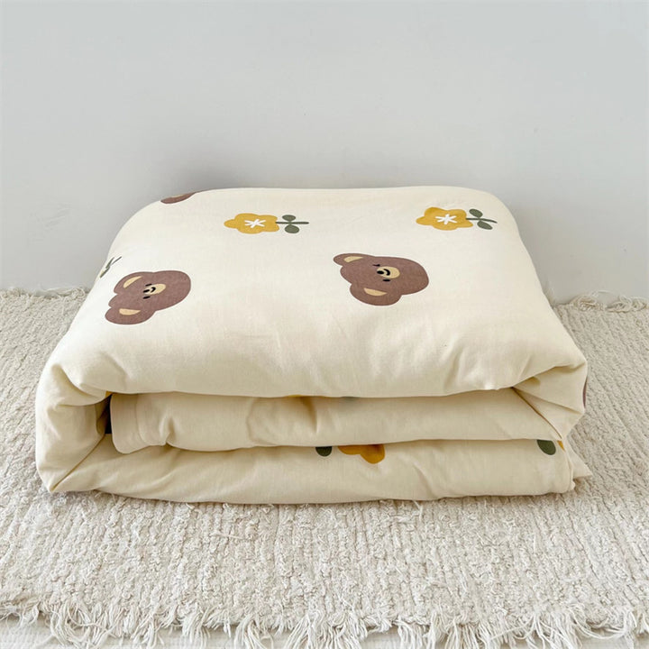 Women's Cozy Cotton Blanket with Loving Bear Pattern Stornfield
