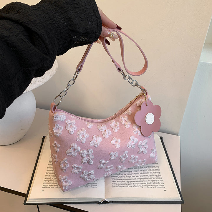 WoStylish Hobo Handbag with Floral Charm Stornfield