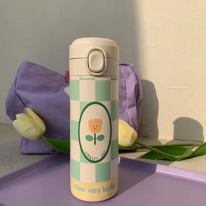 Ladies Insulated Drinking Bottle with Functional Lid and Creative Floral Design Stornfield