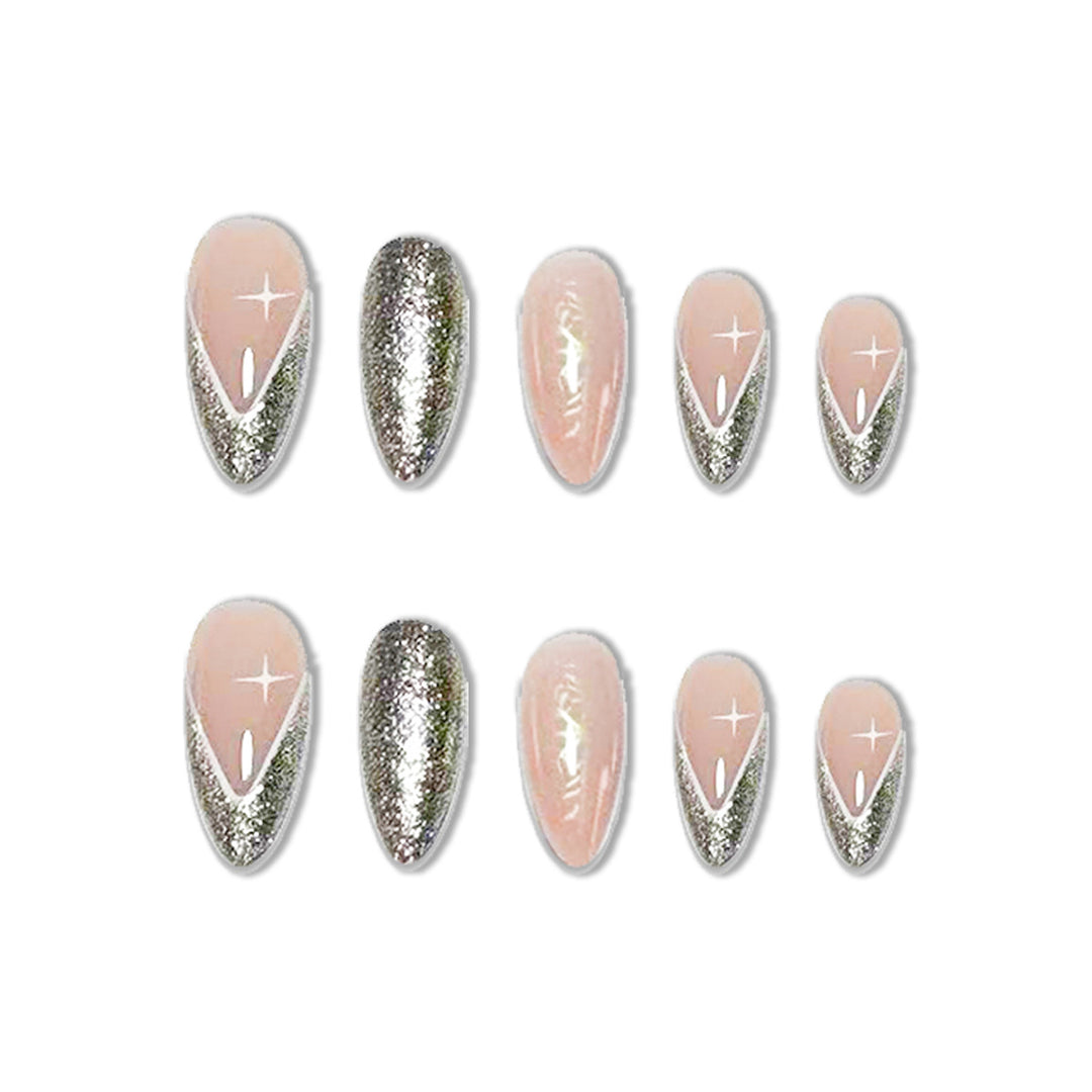 Elegant Stiletto Glitter Nail Enhancements Stornfield