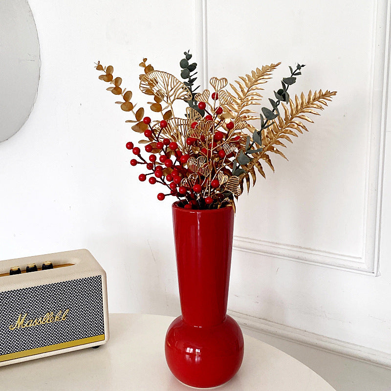 Decorative artificial flower branch with delicate details