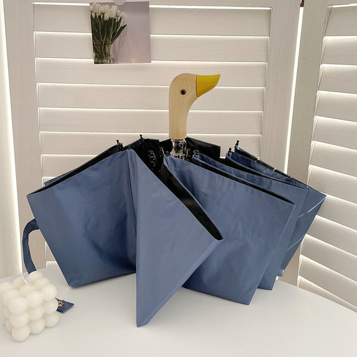 Women's Folding Umbrella with Unique Duck Handle Stornfield