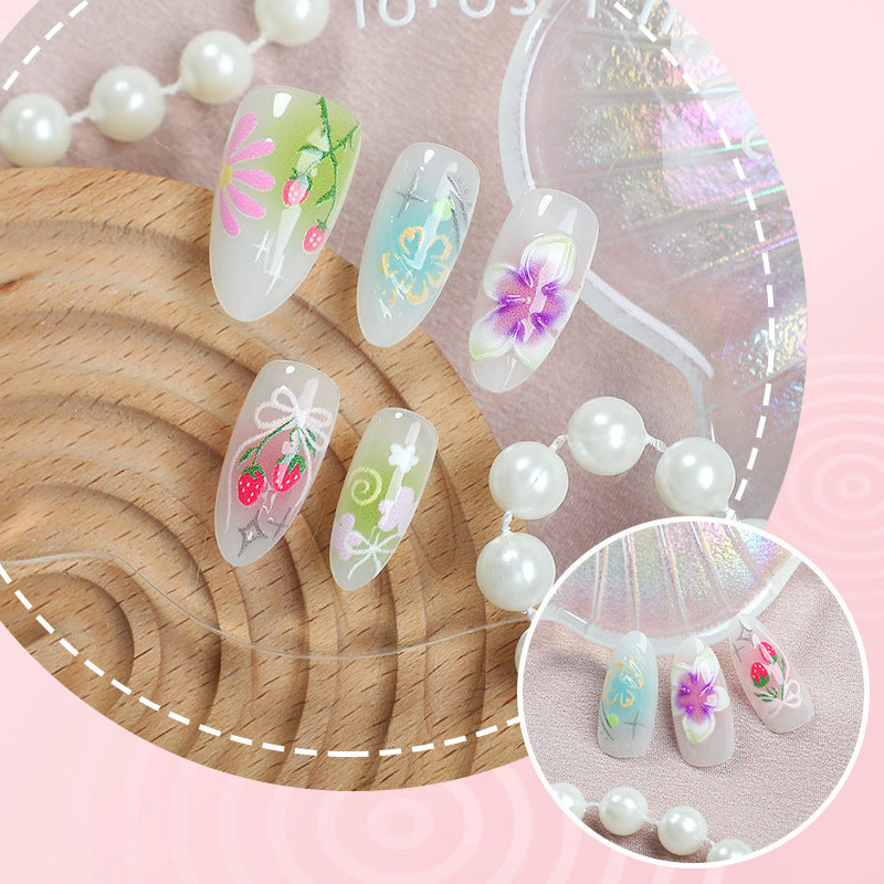Floral Acrylic Nail Art Stornfield