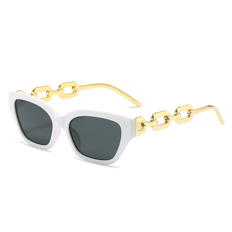 Ladies fashionable Cat-Eye sunglasses with luxurious chain frame Stornfield