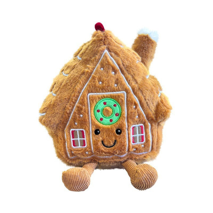 Plush Palm-Tree Character Sitting Soft Toy with Embroidered Face and Corduroy Legs Stornfield