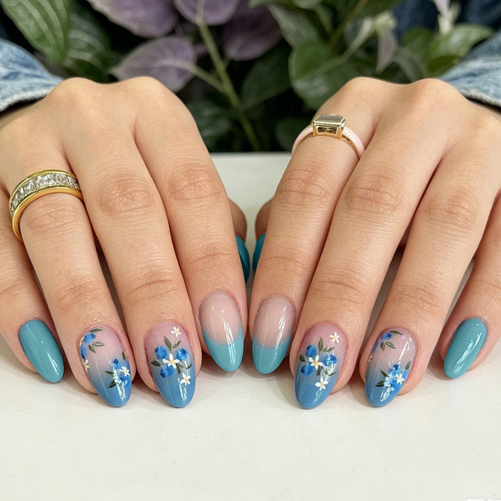Floral Acrylic Nail Enhancements Stornfield