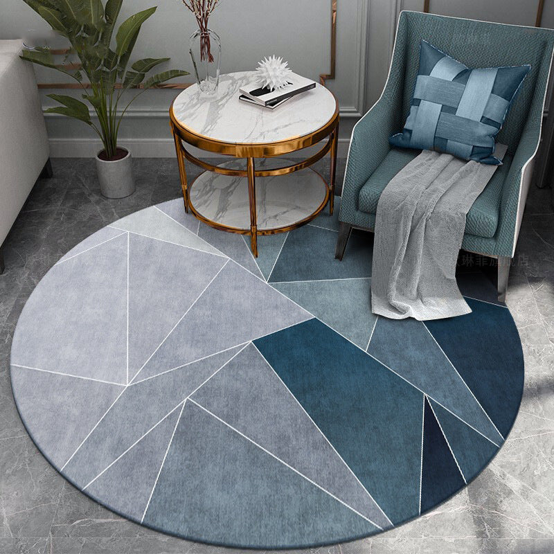 Round Geometric Pattern Area Rug Stornfield