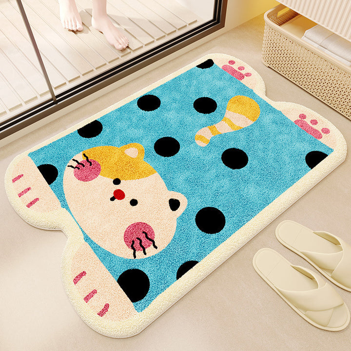 Cartoon Plush Bath Mat