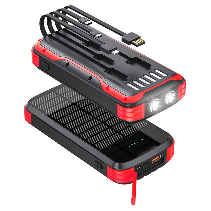 Solar Powerbank with Integrated LED Light and Multiple Charging Ports Stornfield
