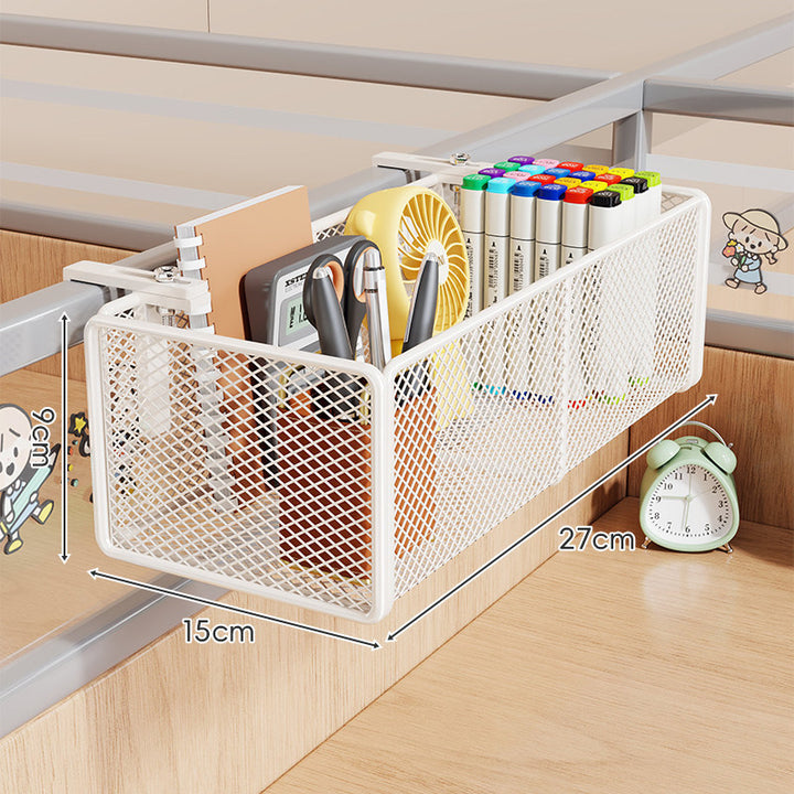 Mesh Partition Clamp Hanging Desk Organizer Basket