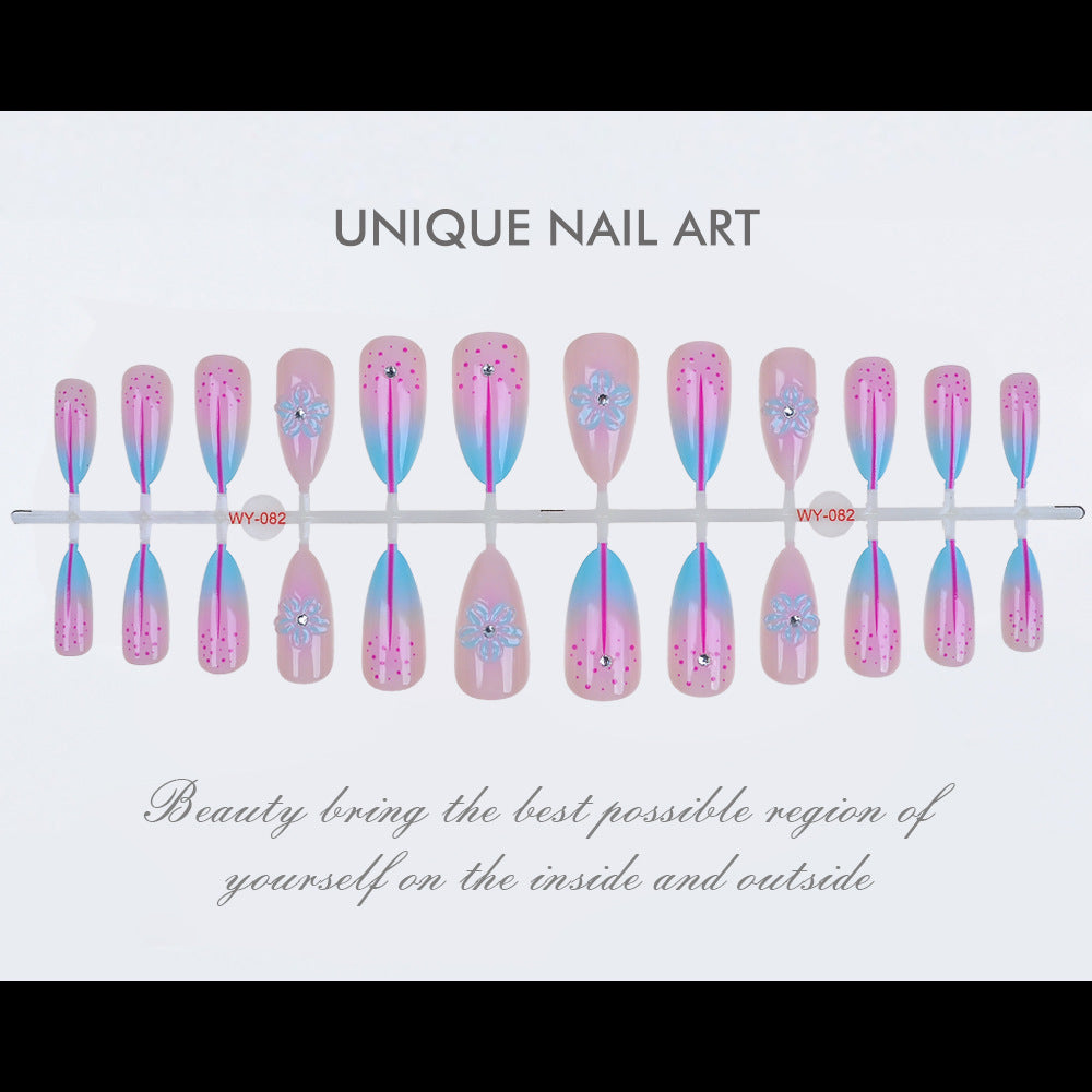 Artistic Floral-Embellished Press-On Nail Collection Stornfield