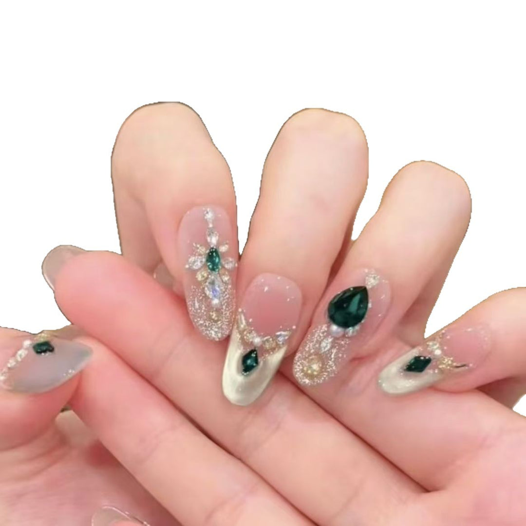 Decorative Gem-Embellished Press-On Nail Set Stornfield