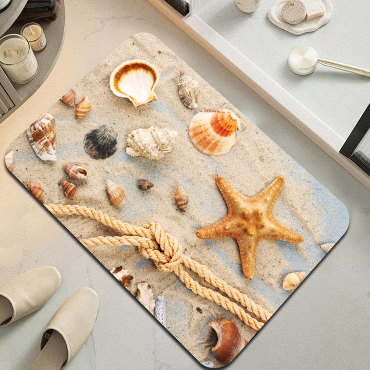 Coastal-Themed Decorative Bath Mat Stornfield