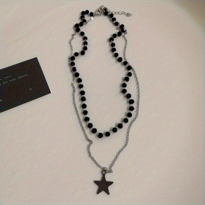 Layered Beaded Cross Necklace Stornfield