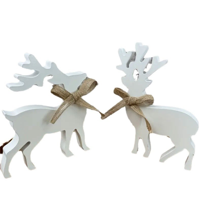 Decorative Wooden Reindeer Figurines