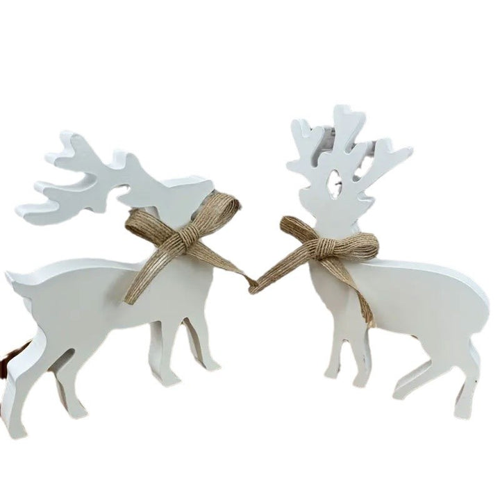 Decorative Wooden Reindeer Figurines