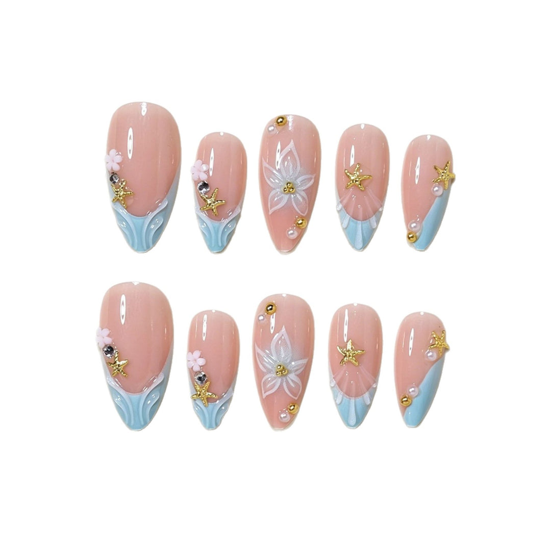 Artistic Butterfly-Themed Press-On Nail Art Stornfield