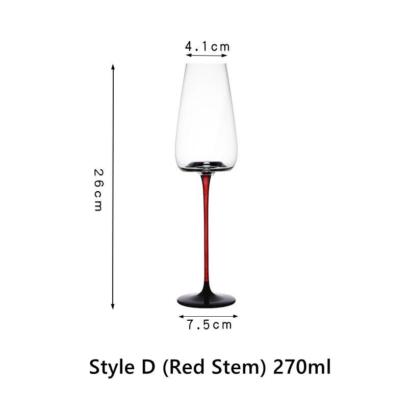 Crystal Glass Red Stem Burgundy Glasses | Stornfield