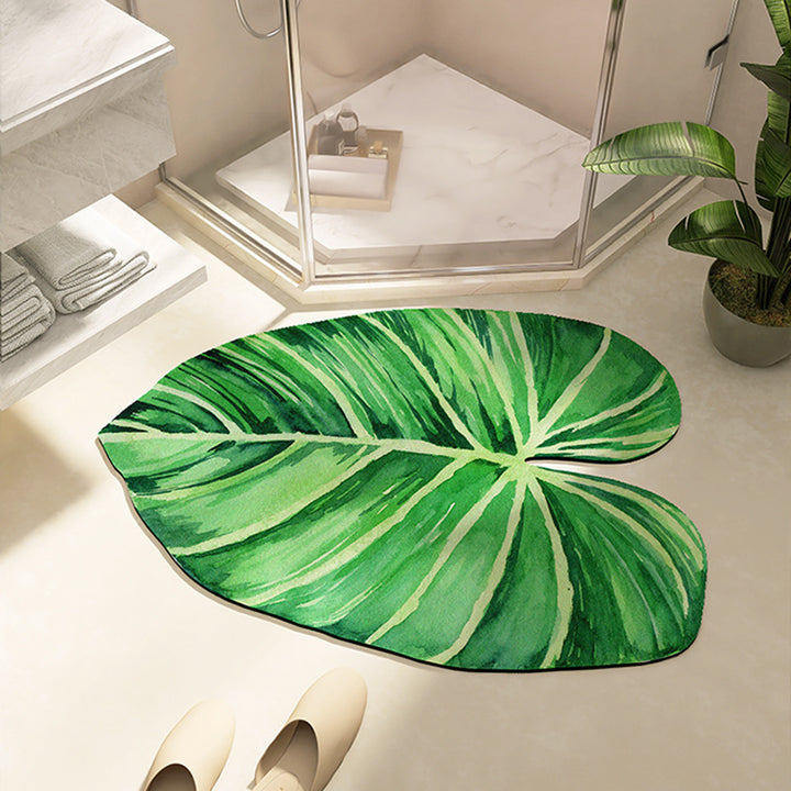 Leaf-Shaped Bath Mat