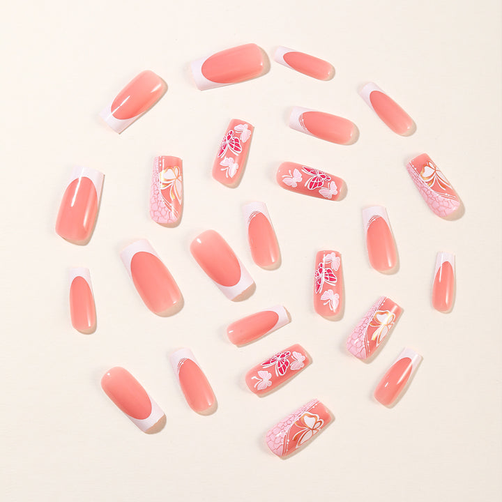 Floral Embellished Acrylic Nail Enhancements Stornfield