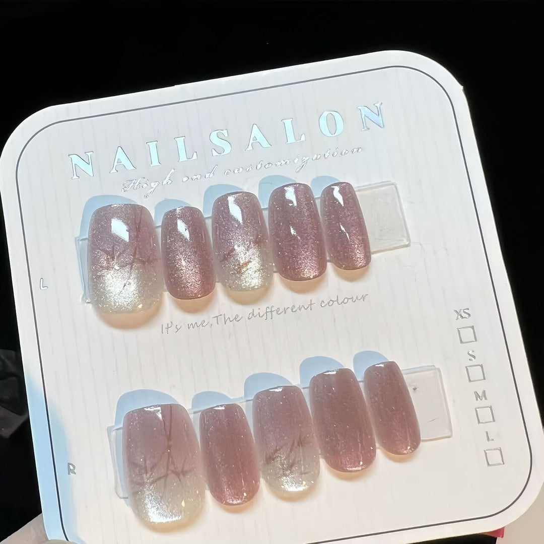 Glossy Ombre Press-On Nail Set Stornfield